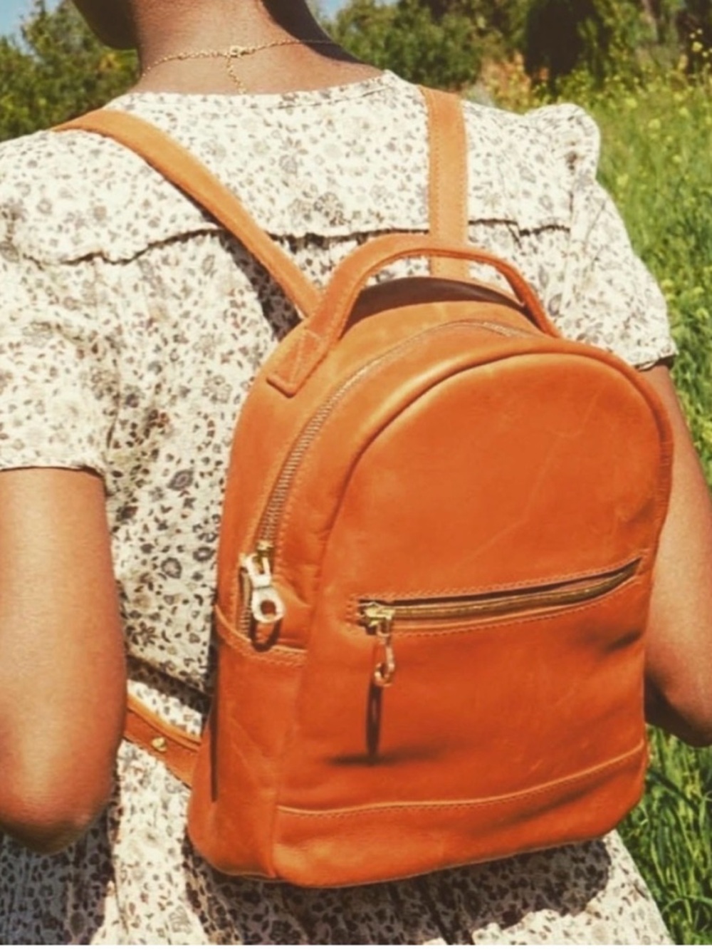 Parker Clay “ELLA” mini leather backpack